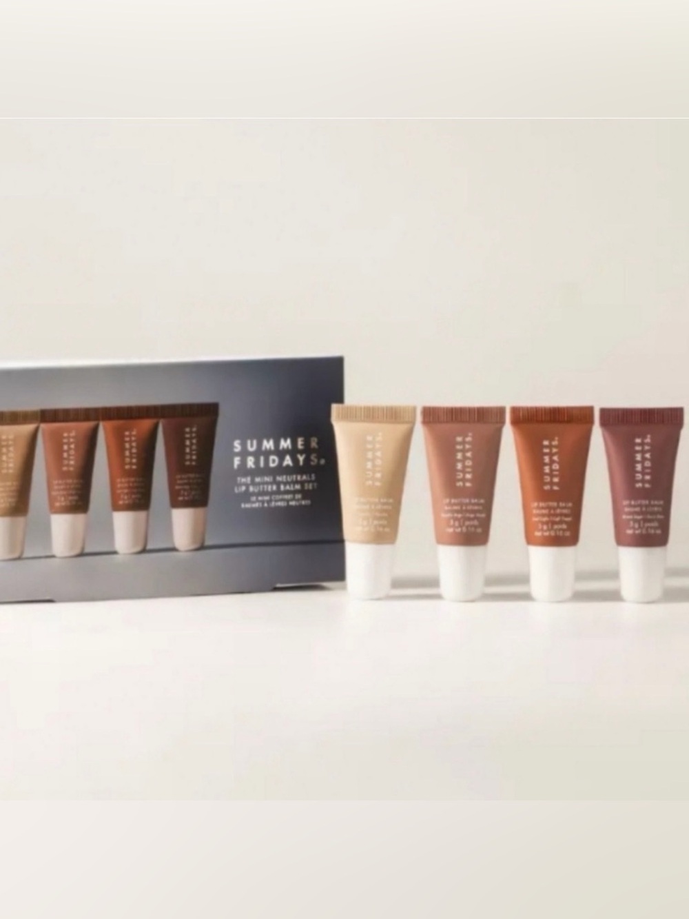 SUMMER FRIDAYS The Neutrals Mini Lip Butter Balm Limited Edition Set Coffret NEW